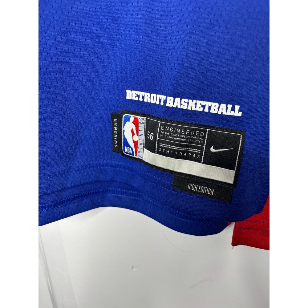 Nike Detroit Pistons Kemba Walker 8 SwingmanIcon Edition Jersey Blue Mens XXL 56 - Picture 3 of 7